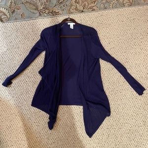 Women's Light Sweater (Cardigan) | Design History | Size: S | Navy